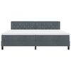 vidaXL Cama Box Spring LED com led Cinza Escuro 200 x 200 cm Veludo