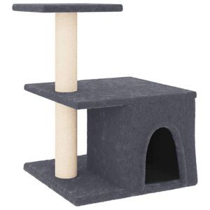 vidaXL &Aacute;rvore p/ gatos c/ postes arranhadores sisal 48 cm cinza-escuro