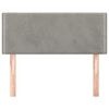 vidaXL Cabeceira de cama veludo 100x5x78/88 cm cinzento-claro