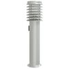 vidaXL Candeeiro de ch&atilde;o p/ exterior c/ tomada 60cm a&ccedil;o inox. prateado