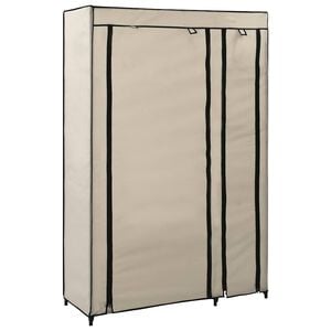 vidaXL Roupeiro dobr&aacute;vel 110x45x175 cm tecido creme