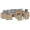 vidaXL Conjunto de Sof&aacute; de Jardim 10 unid. 9-N&uacute;mero de lugares