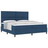vidaXL Cama Box com cabeceira Azul 200 x 200 cm tecido