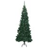 vidaXL &Aacute;rvore de Natal artificial de canto Verde 180 cm PVC e Metal