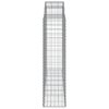 vidaXL Cestos gabião arqueados 30 pcs 200x50x160/180 ferro galvanizado