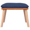 vidaXL Apoio de p&eacute;s 45x29,5x35 cm tecido/couro artificial azul