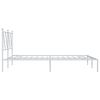 vidaXL Estrutura de cama com cabeceira 140x190 cm metal branco