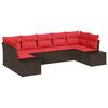 vidaXL Conjunto de Sof&aacute; de Jardim 7 unid. 7-N&uacute;mero de lugares