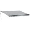 vidaXL Toldo retr&aacute;til autom&aacute;tico com LEDs 450x350 cm antracite/branco