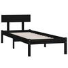 vidaXL Estrutura de cama solteiro 90x190 cm pinho maci&ccedil;o preto