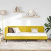 vidaXL Estrutura de Cama de Canto Amarelo 80 x 200 cm Veludo