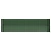 vidaXL Canteiro elevado jardim 260x40x68 cm aço galvanizado verde
