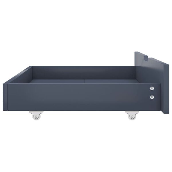 vidaXL Gavetas de cama 2 pcs madeira de pinho maci&ccedil;a cinzento-claro