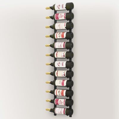 vidaXL Garrafeira de parede para 12 garrafas ferro preto