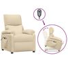 vidaXL Poltrona de massagens tecido cor creme