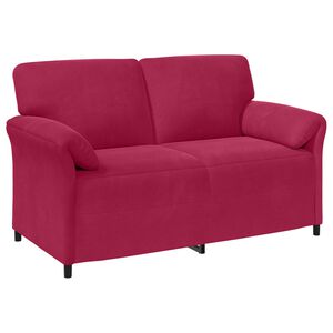 vidaXL Sof&aacute; para 2 Pessoas Vinho Vermelho 158 x 83 x 95 cm Veludo