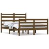 vidaXL Estrutura cama 140x200 cm madeira de pinho maci&ccedil;a castanho-mel