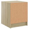 vidaXL Mesa cabeceira c/ portas vidro 2 pcs 35x37x42cm carvalho sonoma