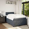 vidaXL Cama boxspring com colch&atilde;o 120x200 cm veludo cinzento-escuro