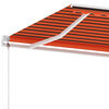 vidaXL Toldo autom&aacute;tico independente 450x350 cm laranja e castanho