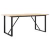 vidaXL Mesa de jantar estrutura em O 180x90x75,5cm pinho/a&ccedil;o