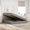 vidaXL Cama com arruma&ccedil;&atilde;o e colch&atilde;o Cinzento-acastanhado 160 x 200 cm