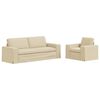 vidaXL Conjunto de Sof&aacute;s 2 unid. Creme tecido