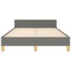 vidaXL Estrutura de cama sem colchão cinza escuro 120x190 cm tecido