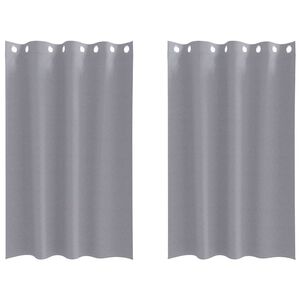vidaXL Cortinas Blackout com Argolas 2 unid. Cinzento-claro Poli&eacute;ster