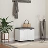 vidaXL Banco de Hall com almofada com porta Branco 60 x 38 x 46 cm