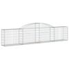 vidaXL Cestos gabi&atilde;o arqueados 11pcs 300x30x60/80 cm ferro galvanizado