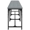 vidaXL Banco de jantar 186x32x45 cm aço e tecido cinzento-claro