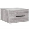 vidaXL Mesa de cabeceira montagem na parede cinzento sonoma 35x35x20cm