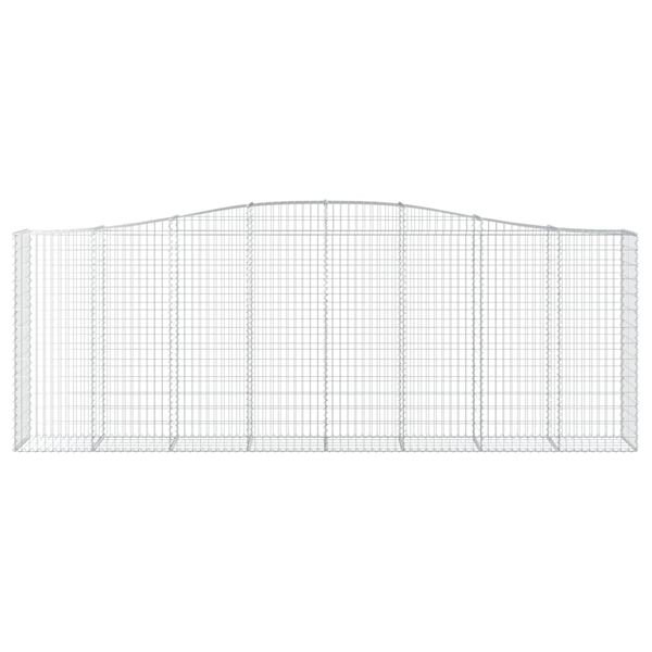 vidaXL Cestos gabi&atilde;o arqueados 10pcs 400x50x140/160 ferro galvanizado