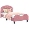 vidaXL Estrutura de Cama Infantil com Cabeceira Rosa 80 x 160 cm