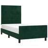 vidaXL Estrutura de cama sem colch&atilde;o 100x200 cm veludo verde-escuro