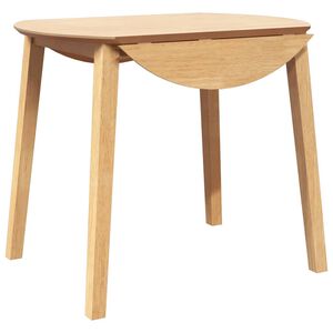 vidaXL Mesa de jantar madeira seringueira maci&ccedil;a Natural