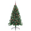 vidaXL &Aacute;rvore de Natal Artificial Pr&eacute;-iluminada Verde 150 cm PVC