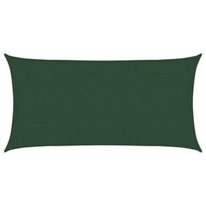 vidaXL Para-sol estilo vela 160 g/m&sup2; 4x7 m PEAD verde-escuro