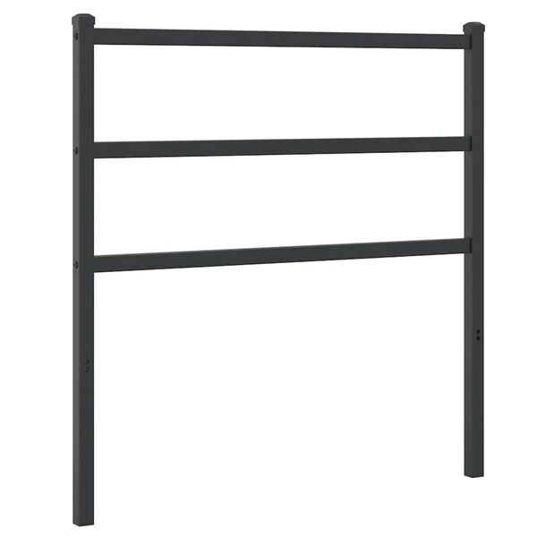 vidaXL Cabeceira de substitui&ccedil;&atilde;o 90 cm metal preto