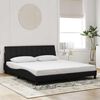 vidaXL Estrutura de cama sem colch&atilde;o Hanko 180x200 cm veludo preto