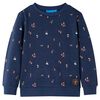 Sweatshirt para crian&ccedil;a azul-marinho mesclado 116
