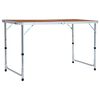 vidaXL Mesa de campismo dobr&aacute;vel 120x60 cm alum&iacute;nio