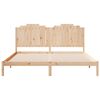 vidaXL Cama extra longa sem colchão 200x220 cm madeira maciça