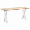vidaXL P&eacute;s para mesa de jantar em formato de X, 2 pe&ccedil;as, branco, 50x(72-73) cm, a&ccedil;o