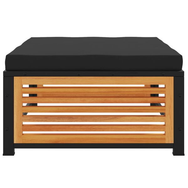 vidaXL Banco de jardim com almofad&atilde;o 68x68x30 cm ac&aacute;cia maci&ccedil;a