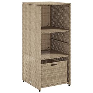vidaXL Arm&aacute;rio de arruma&ccedil;&atilde;o para jardim 50x55x115 cm vime PE bege