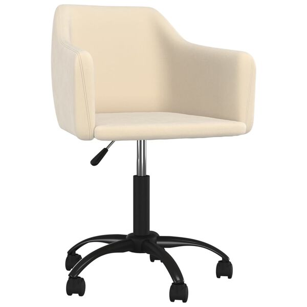 vidaXL Cadeiras de jantar girat&oacute;rias 2 pcs veludo cor creme