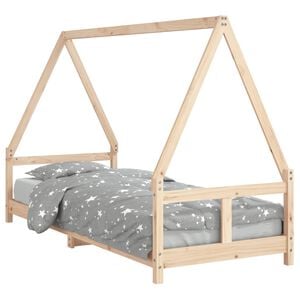 vidaXL Estrutura de cama infantil 80x200 cm madeira de pinho maci&ccedil;a