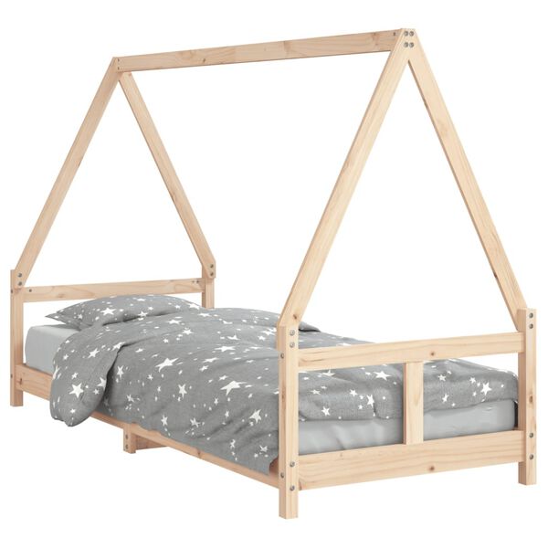 vidaXL Estrutura de cama infantil 80x200 cm madeira de pinho maci&ccedil;a